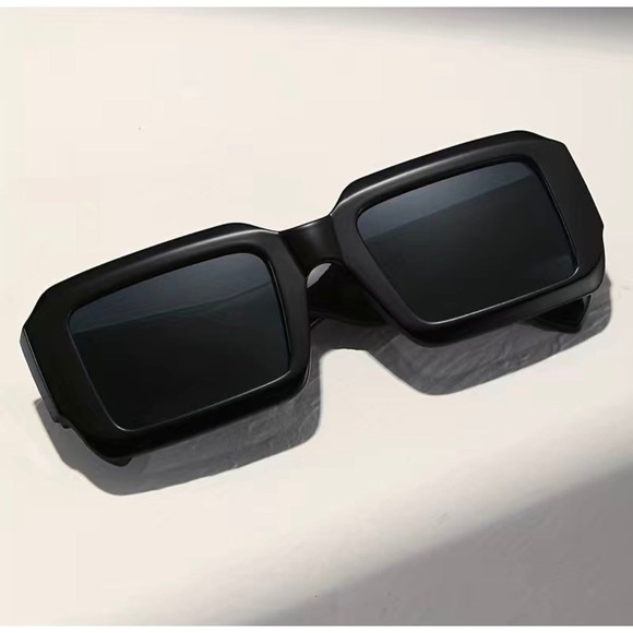 Y2K Rectangle Frame Fashion Sunglasses For Women Men Hiphop Anti Glare Glasses - Picture 3 of 5